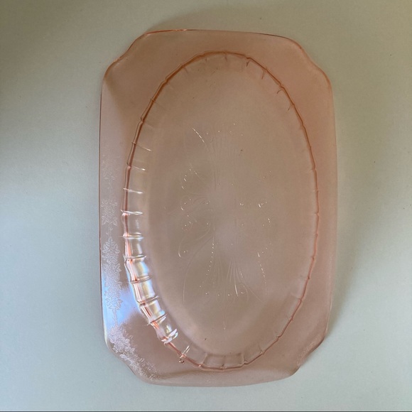 Vtg Pink Depression Glass Jeanette Adam Serving - Picture 6 of 10